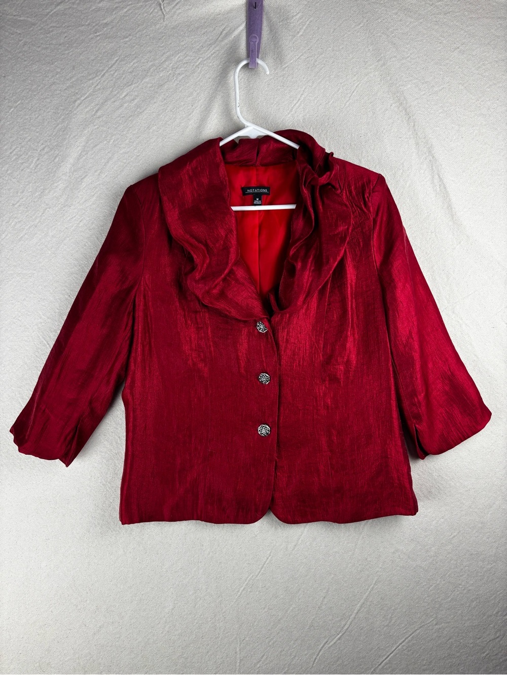 Notations women’s medium red blazer jacket